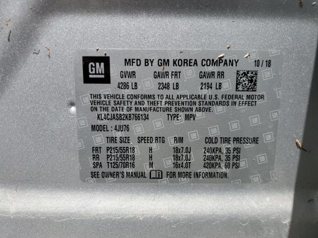 Photo 10 from auction – 2019 BUICK ENCORE PRE with VIN KL4CJASB2KB766134