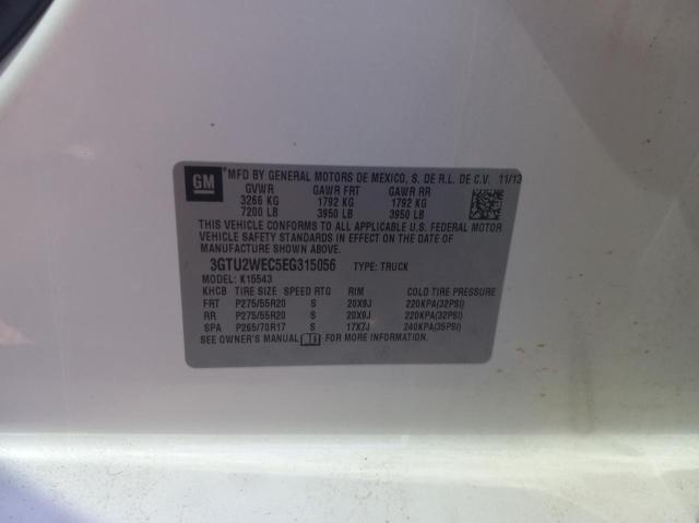 Photo 10 from auction – 2014 GMC SIERRA K15 with VIN 3GTU2WEC5EG315056