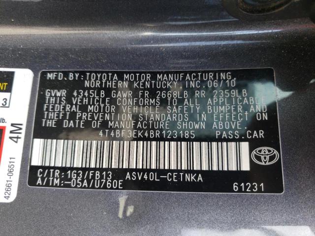 صورة رقم 10 من المزاد - 2011 TOYOTA CAMRY BASE مع VIN 4T4BF3EK4BR123185