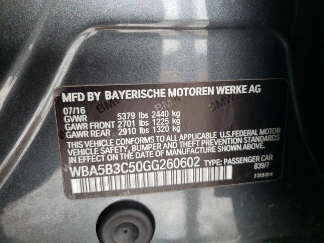 Photo 10 from auction – 2016 BMW 535 XI with VIN WBA5B3C50GG260602
