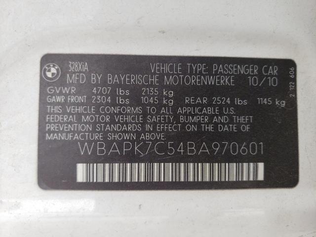 Photo 10 from auction – 2011 BMW 328 XI with VIN WBAPK7C54BA970601