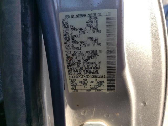 Photo 10 from auction – 2004 NISSAN FRONTIER K with VIN 1N6DD26TX4C438531