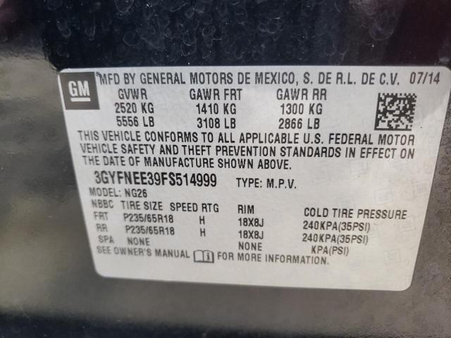 Photo 10 from auction – 2015 CADILLAC SRX LUXURY with VIN 3GYFNEE39FS514999