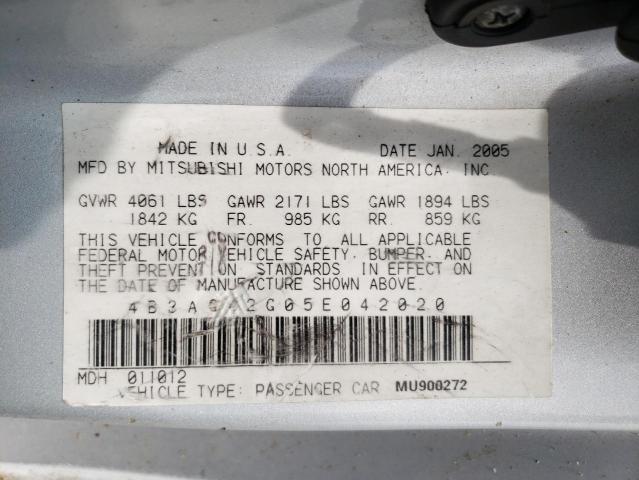 Photo 10 from auction – 2005 DODGE STRATUS SX with VIN 4B3AG42G05E042020