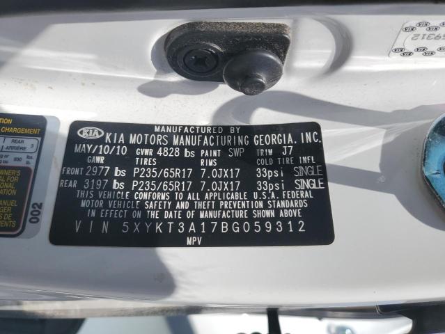 Photo 10 from auction – 2011 KIA SORENTO BA with VIN 5XYKT3A17BG059312