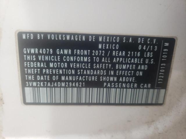 Photo 10 from auction – 2013 VOLKSWAGEN JETTA BASE with VIN 3VW2K7AJ4DM294621