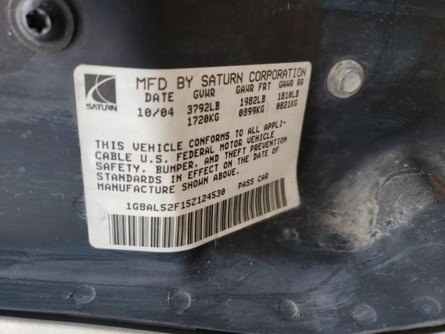 Photo 10 from auction – 2005 SATURN ION LEVEL with VIN 1G8AL52F15Z124530
