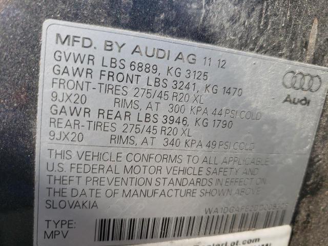 Photo 10 from auction – 2013 AUDI Q7 PRESTIG with VIN WA1DGAFE2DD008308
