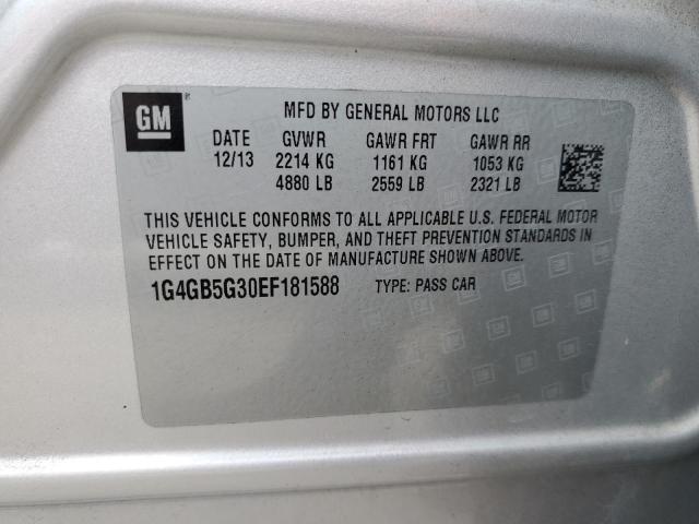 Photo 10 from auction – 2014 BUICK LACROSSE with VIN 1G4GB5G30EF181588