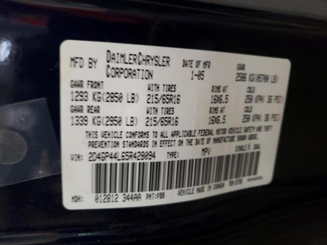 Photo 10 from auction – 2005 DODGE GRAND CARA with VIN 2D4GP44L65R428094