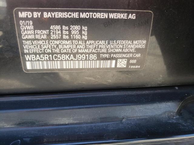 Photo 10 from auction – 2019 BMW 330I with VIN WBA5R1C58KAJ99186