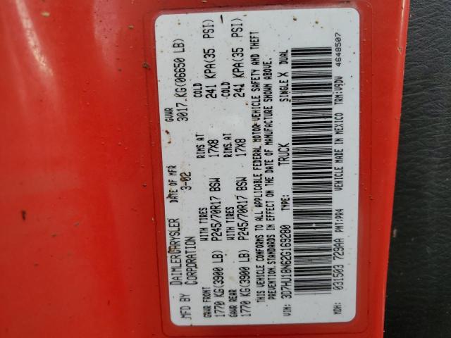 Photo 10 from auction – 2002 DODGE RAM 1500 with VIN 3D7HU18N62G169280