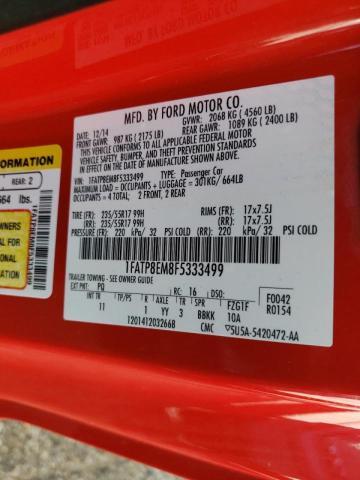 Photo 10 from auction – 2015 FORD MUSTANG with VIN 1FATP8EM8F5333499