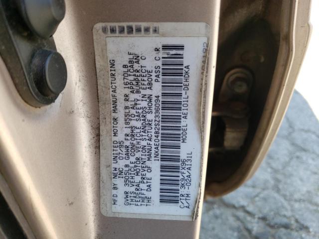 Photo 10 from auction – 1995 TOYOTA COROLLA with VIN 1NXAE04B2SZ336094