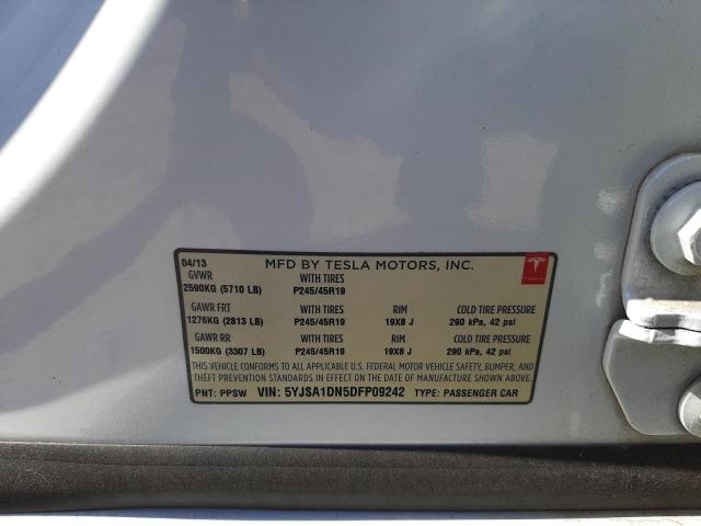 Photo 10 from auction – 2013 TESLA MODEL S with VIN 5YJSA1DN5DFP09242