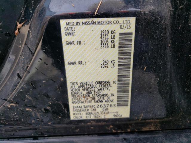 Photo 10 from auction – 2015 NISSAN ALTIMA 2.5 with VIN 1N4AL3AP8FC263763