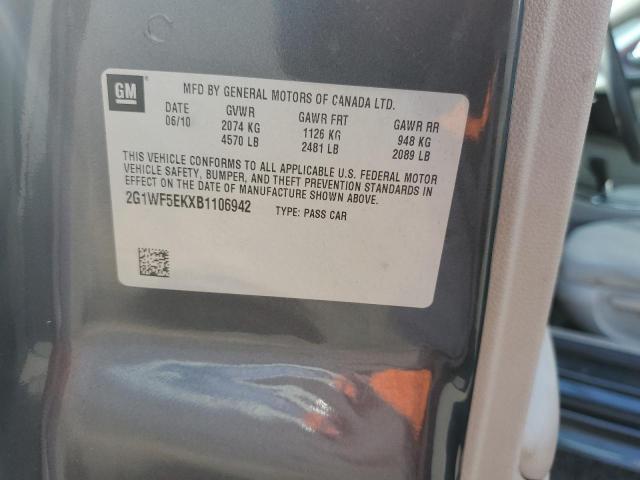Photo 10 from auction – 2011 CHEVROLET IMPALA LS with VIN 2G1WF5EKXB1106942