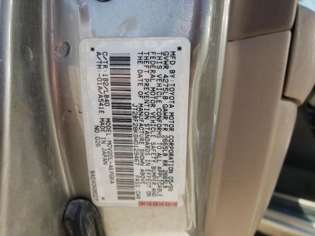 Photo 10 from auction – 1998 TOYOTA CAMRY LE with VIN JT2BF28K8W0129467