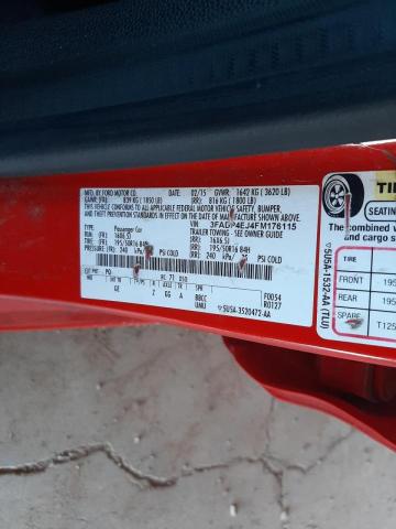 Photo 10 from auction – 2015 FORD FIESTA SE with VIN 3FADP4EJ4FM176115