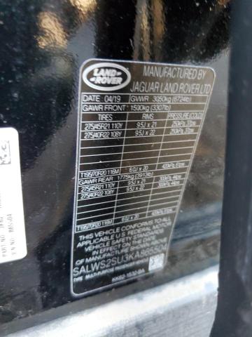 Photo 10 from auction – 2019 LAND ROVER RANGE ROVE with VIN SALWS2SU3KA865504