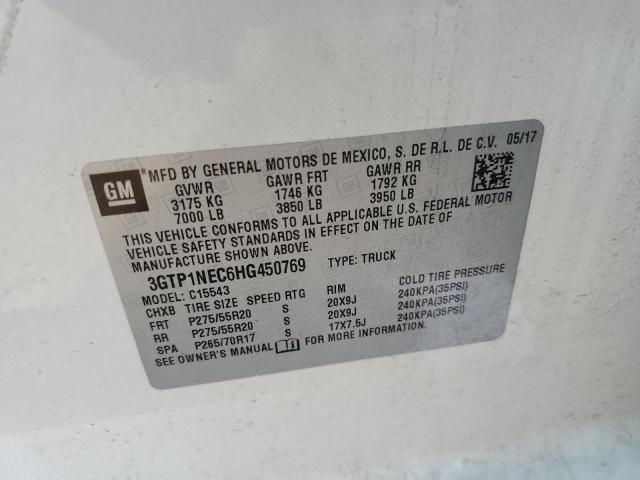 Photo 10 from auction – 2017 GMC SIERRA C15 with VIN 3GTP1NEC6HG450769