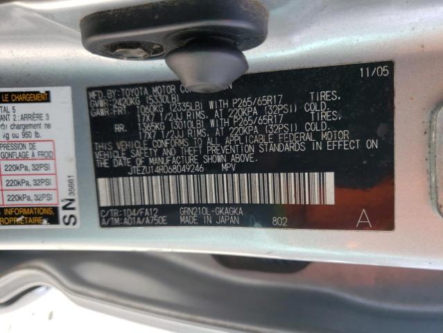 Photo 10 from auction – 2006 TOYOTA 4RUNNER SR with VIN JTEZU14R068049246