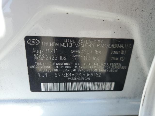 Photo 10 from auction – 2012 HYUNDAI SONATA GLS with VIN 5NPEB4AC9CH366482