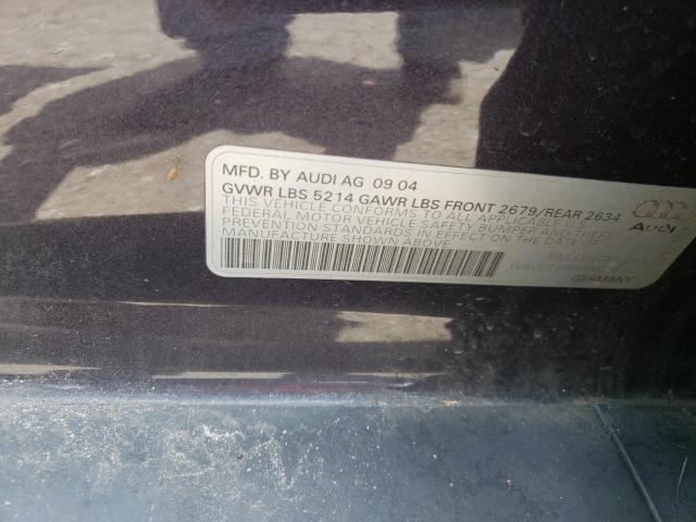 Photo 10 from auction – 2005 AUDI A6 3.2 QUA with VIN WAUDT74F65N046567