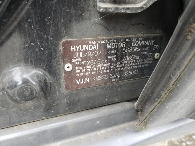 Photo 10 from auction – 2002 HYUNDAI SANTA FE G with VIN KM8SC13D52U325061