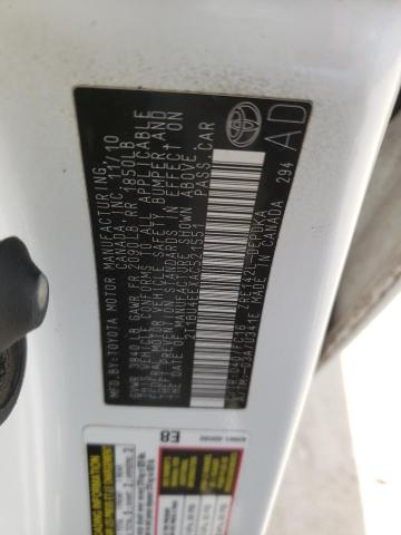 Photo 10 from auction – 2010 TOYOTA COROLLA BA with VIN 2T1BU4EEXAC521551