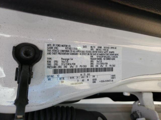Photo 10 from auction – 2014 FORD FOCUS SE with VIN 1FADP3K22EL135036