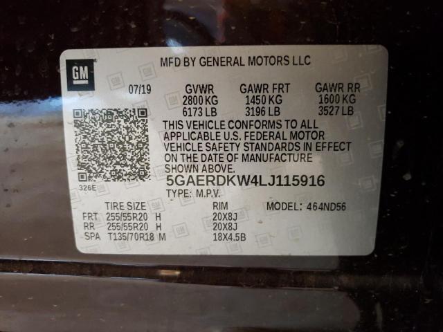 Photo 10 from auction – 2020 BUICK ENCLAVE AV with VIN 5GAERDKW4LJ115916