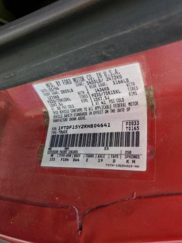 Photo 10 from auction – 1994 FORD F150 with VIN 1FTDF15Y2RNB04641