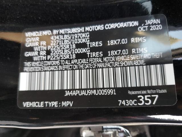 Photo 10 from auction – 2021 MITSUBISHI OUTLANDER with VIN JA4APUAU9MU005991
