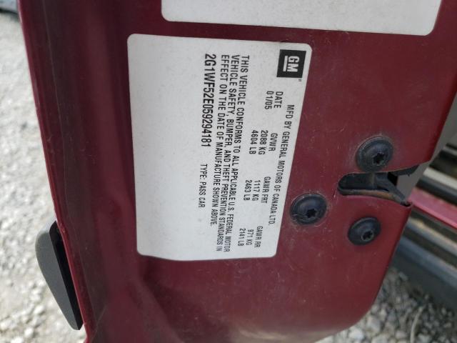 Photo 10 from auction – 2005 CHEVROLET IMPALA with VIN 2G1WF52E059294181