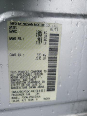 Photo 10 from auction – 2013 NISSAN LEAF S with VIN 1N4AZ0CP5DC403405