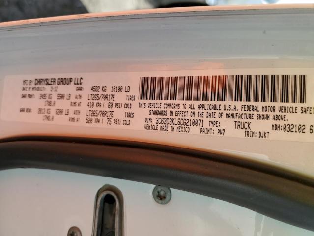 Photo 10 from auction – 2012 DODGE RAM 3500 L with VIN 3C63D3KL6CG210071