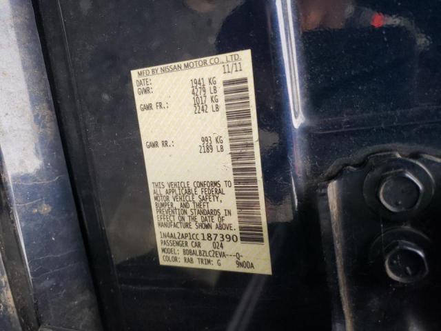 Photo 10 from auction – 2012 NISSAN ALTIMA BAS with VIN 1N4AL2AP1CC187390