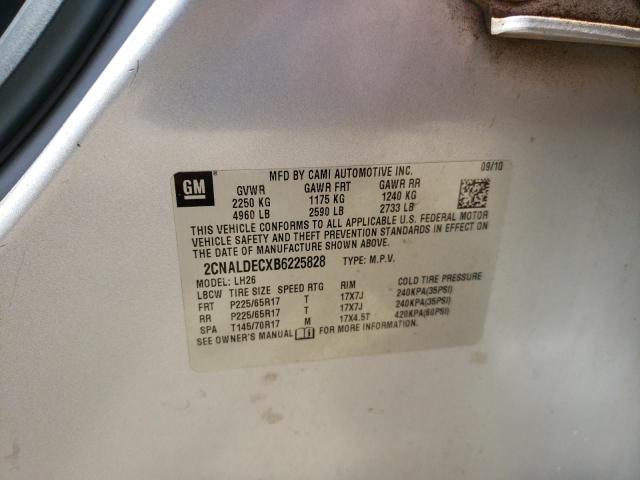 Photo 10 from auction – 2011 CHEVROLET EQUINOX LT with VIN 2CNALDECXB6225828