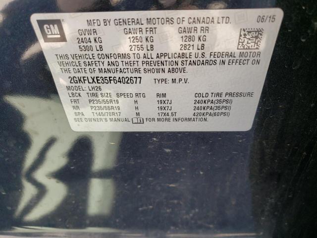 Photo 10 from auction – 2015 GMC TERRAIN SL with VIN 2GKFLXE35F6402677