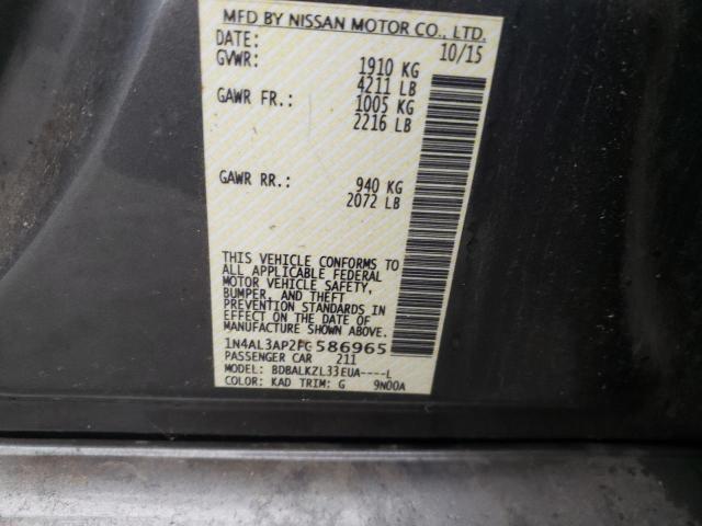 Photo 10 from auction – 2015 NISSAN ALTIMA 2.5 with VIN 1N4AL3AP2FC586965