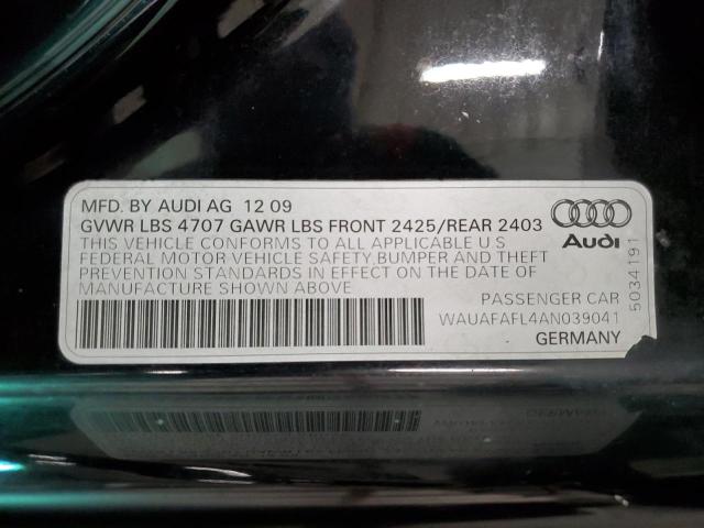 Photo 10 from auction – 2010 AUDI A4 PREMIUM with VIN WAUAFAFL4AN039041