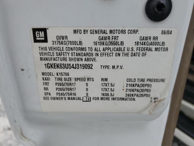 Photo 10 from auction – 2004 GMC YUKON DENA with VIN 1GKEK63U54J319092