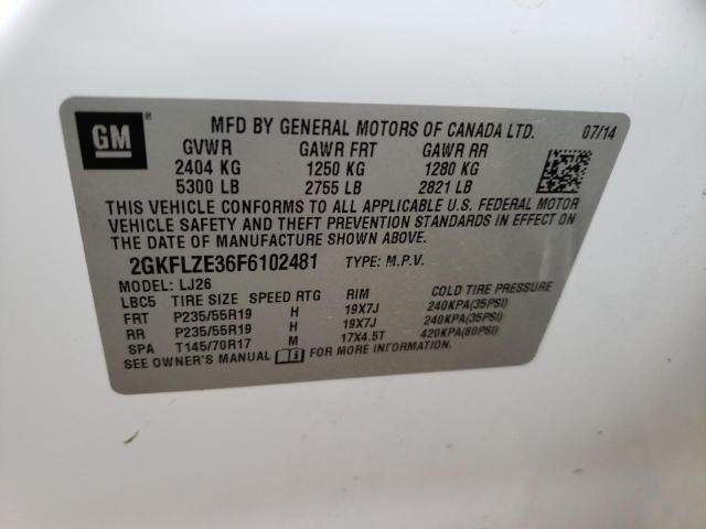 Photo 10 from auction – 2015 GMC TERRAIN DE with VIN 2GKFLZE36F6102481