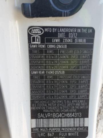 Photo 10 from auction – 2012 LAND ROVER RANGE ROVE with VIN SALVR1BG4CH664313