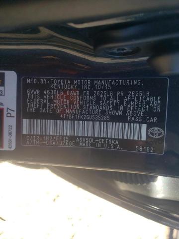 Photo 10 from auction – 2016 TOYOTA CAMRY LE with VIN 4T1BF1FK2GU535285
