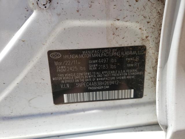 Photo 10 from auction – 2011 HYUNDAI SONATA SE with VIN 5NPEC4AB3BH269412