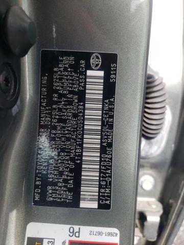 Photo 10 from auction – 2012 TOYOTA CAMRY BASE with VIN 4T1BF1FK0CU504384