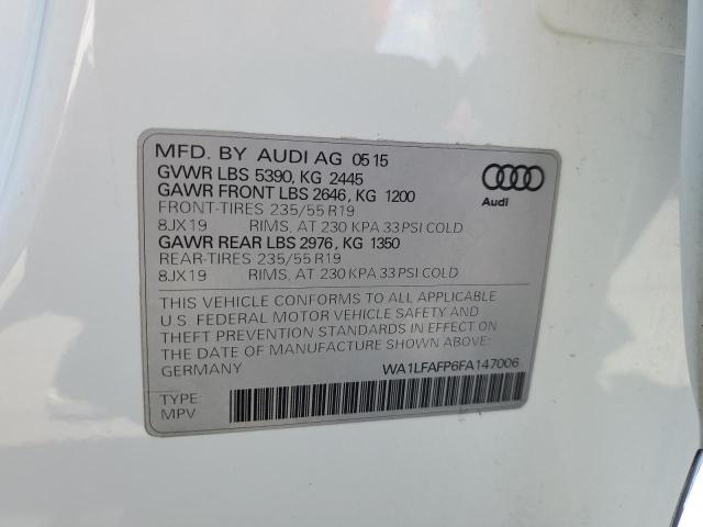Photo 10 from auction – 2015 AUDI Q5 PREMIUM with VIN WA1LFAFP6FA147006