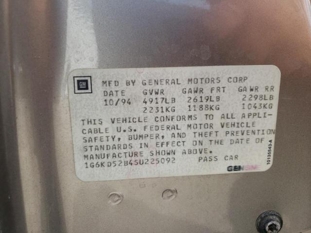 Photo 10 from auction – 1995 CADILLAC DEVILLE with VIN 1G6KD52B4SU225092